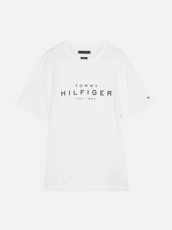 Tommy Hilfiger T-Shirt mit Rundhalsausschnitt und Logo WHITE Best