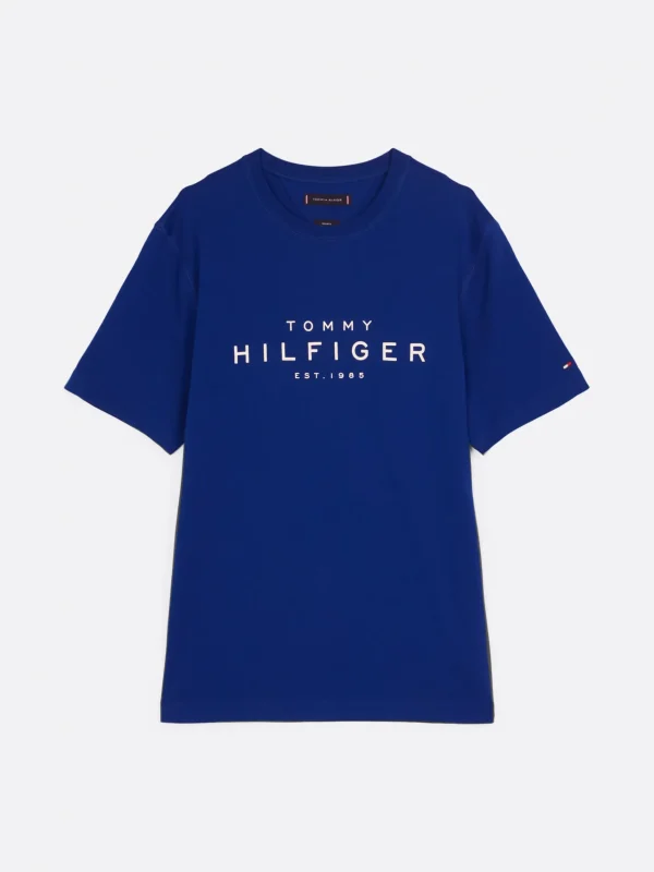 Tommy Hilfiger T-Shirt mit Rundhalsausschnitt und Logo WEDGE BLUE Sale