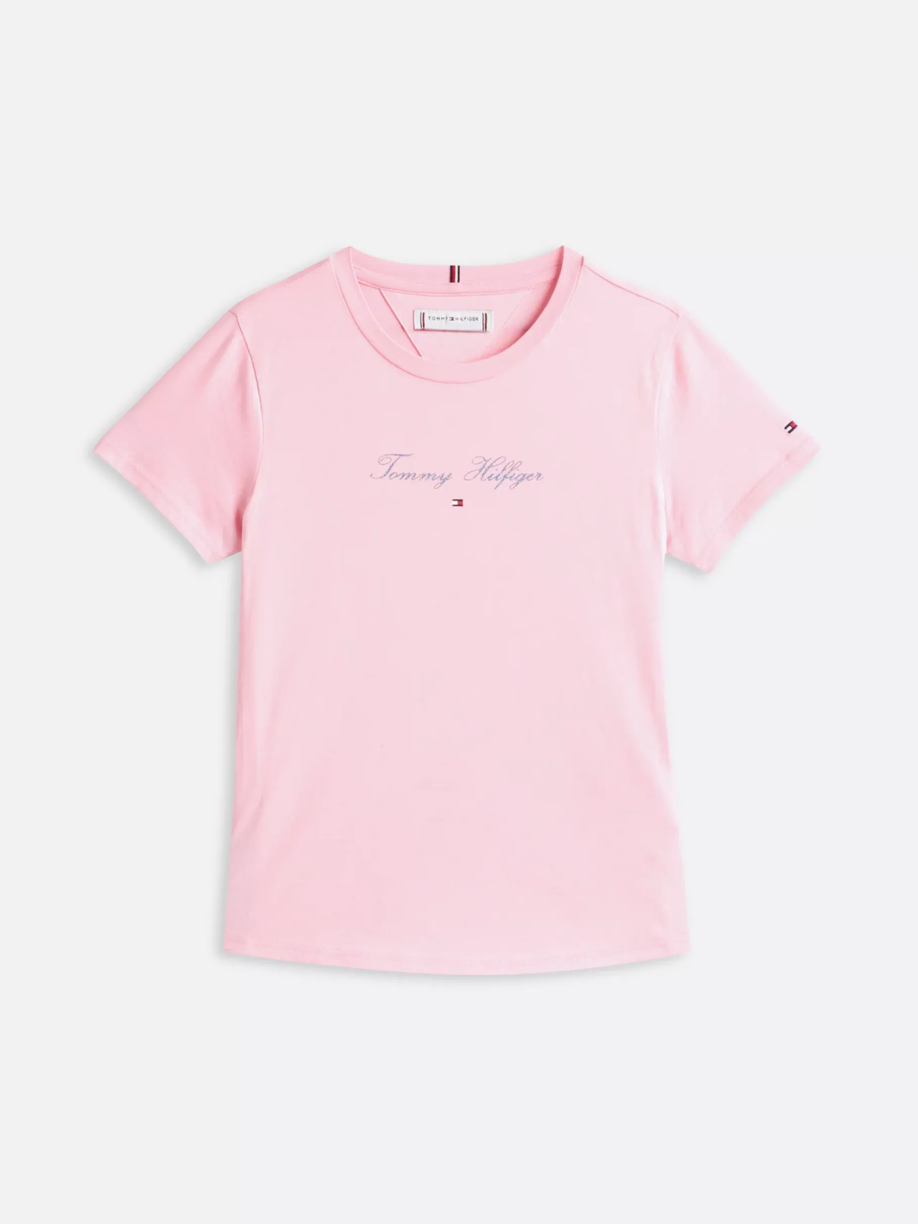 Tommy Hilfiger T-Shirt mit Rundhalsausschnitt und Logo PINK SUGAR Store