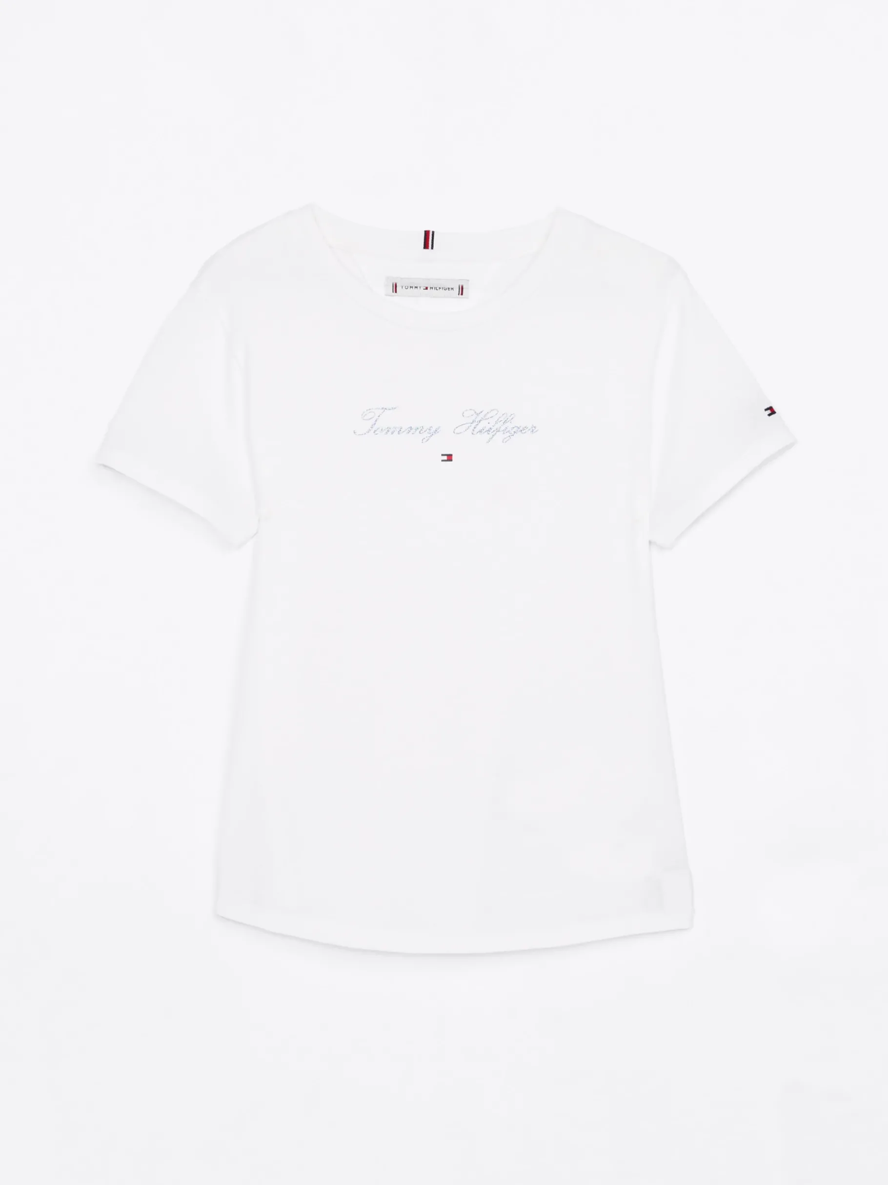 Tommy Hilfiger T-Shirt mit Rundhalsausschnitt und Logo WHITE Fashion