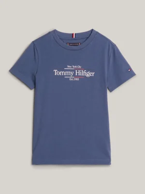 Tommy Hilfiger T-Shirt mit Rundhalsausschnitt und Logoprint AEGEAN SEA Discount