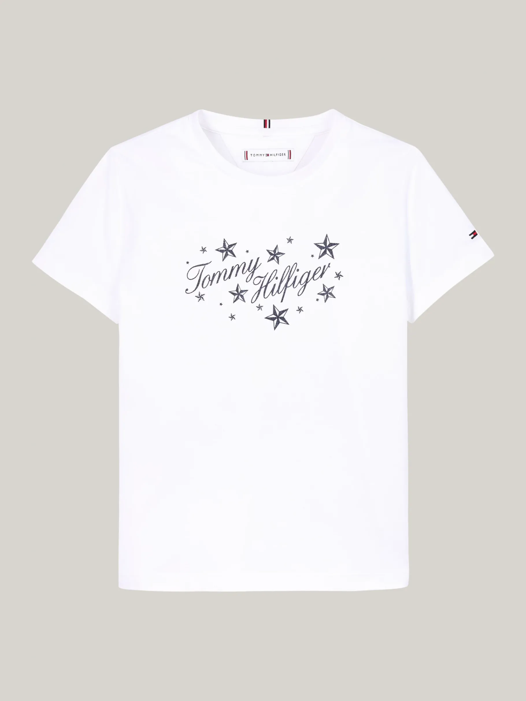Tommy Hilfiger T-Shirt mit Schreibschrift-Logo WHITE Sale