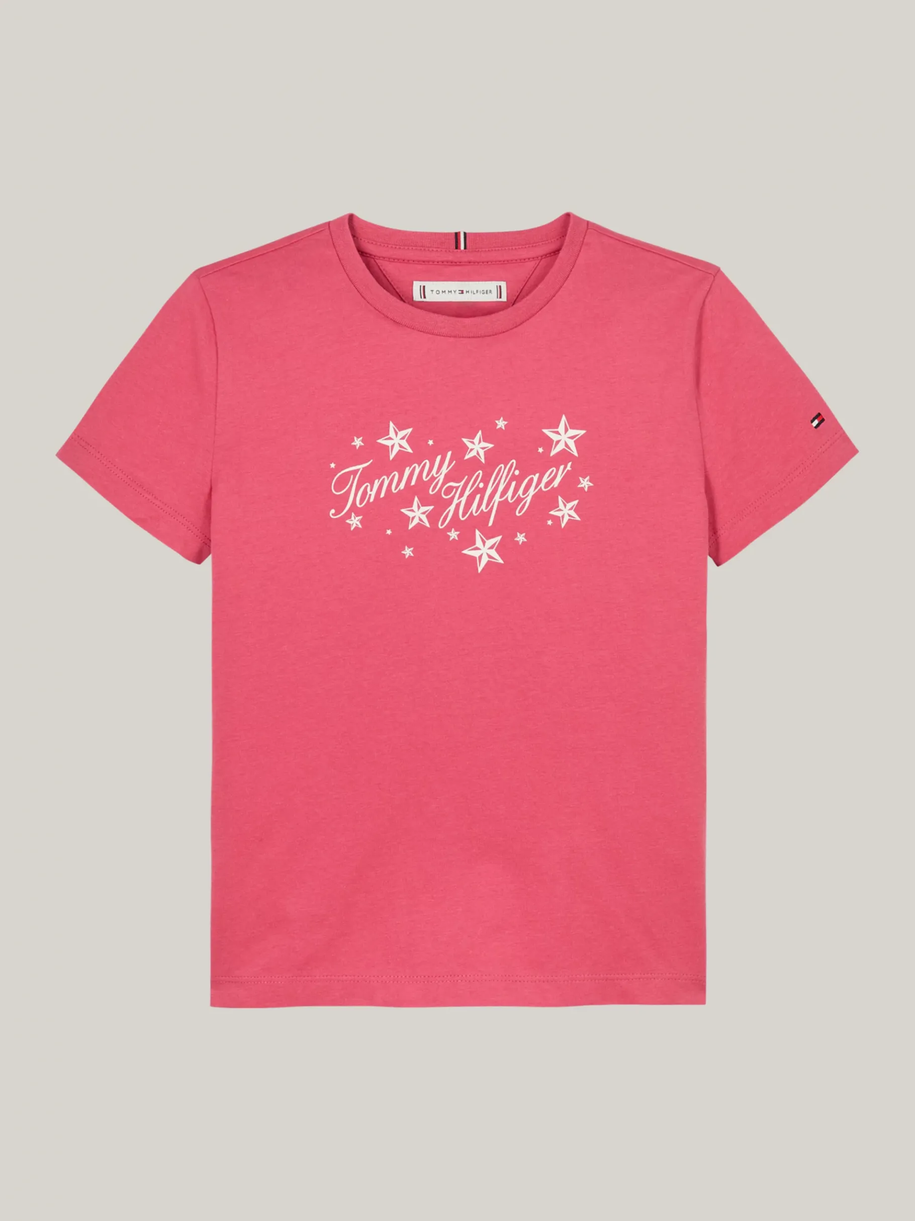 Tommy Hilfiger T-Shirt mit Schreibschrift-Logo HERITAGE PINK New
