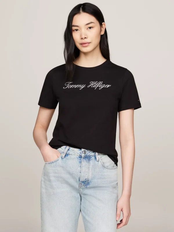 Tommy Hilfiger T-Shirt mit Script-Logo NOS BLACK Online