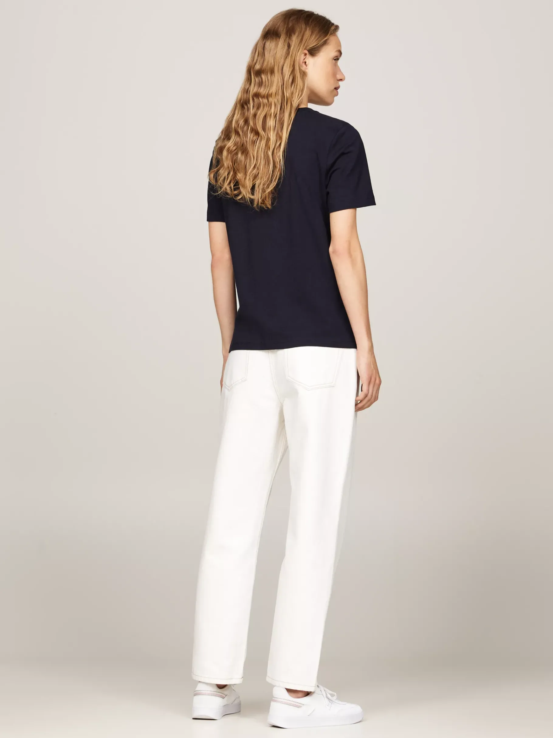 Tommy Hilfiger T-Shirt mit Script-Logo NOS DESERT SKY Best Sale