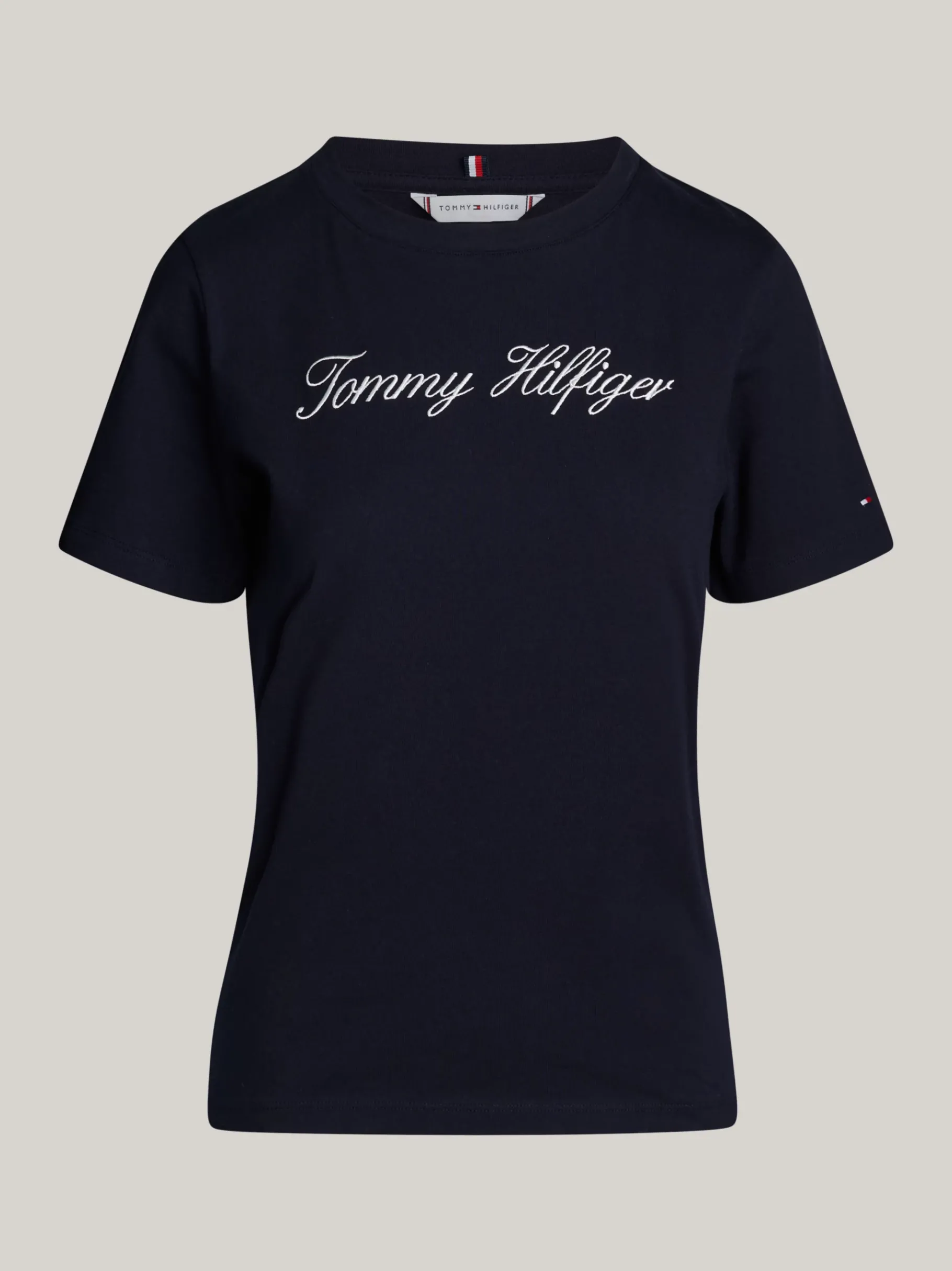 Tommy Hilfiger T-Shirt mit Script-Logo NOS DESERT SKY Best Sale