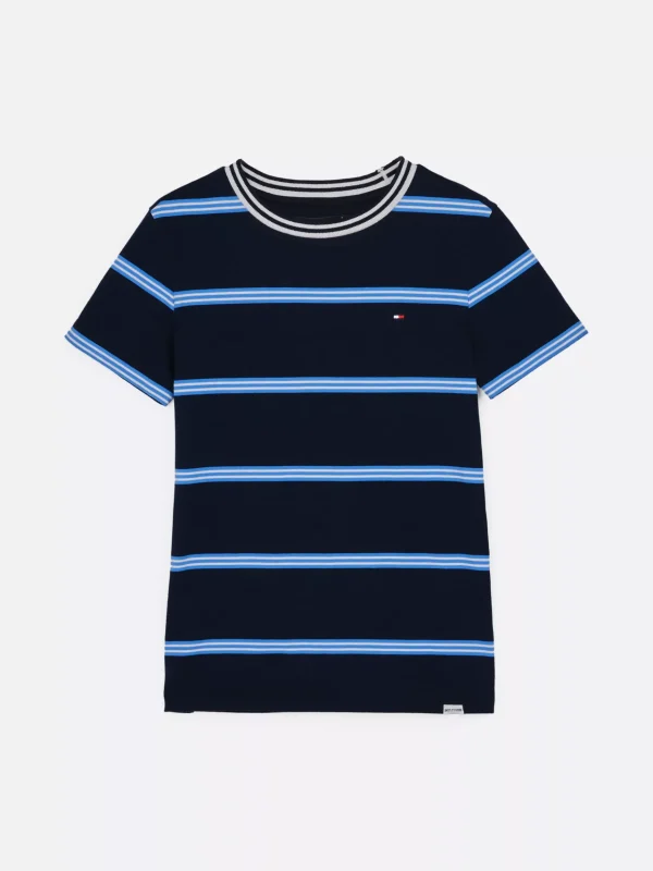 Tommy Hilfiger T-Shirt mit Streifen und Rundhalsausschnitt DARK NIGHT NAVY / STRIPE Best