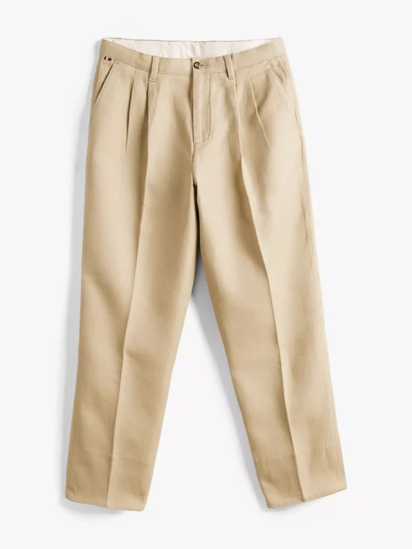 Tommy Hilfiger Twill-Hose mit weitem Bein SANDALWOOD Shop