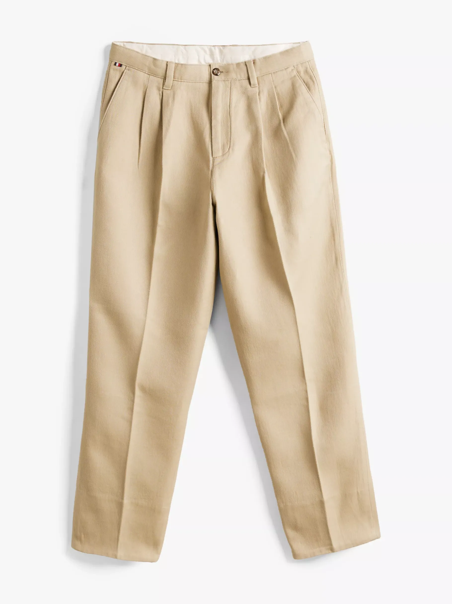 Tommy Hilfiger Twill-Hose mit weitem Bein SANDALWOOD Shop