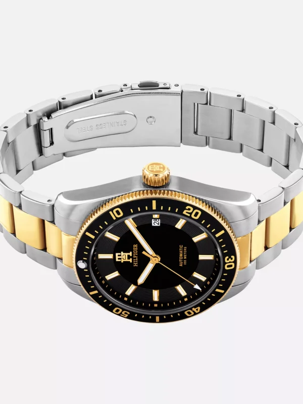 Tommy Hilfiger Uhr mit TH-Monogramm und vergoldetem Armband TWO TONE New