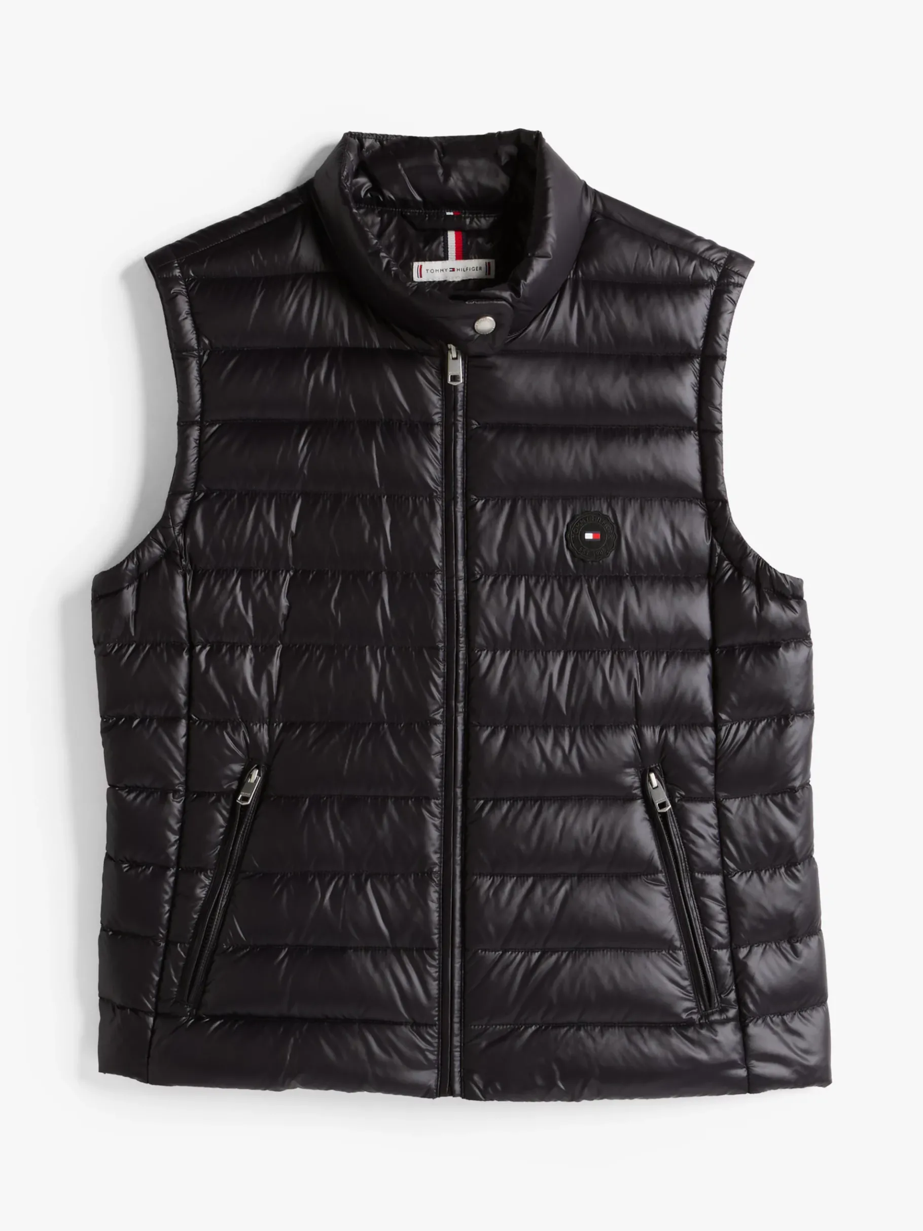 Tommy Hilfiger Ultraleichte Daunen-Steppweste mit Stehkragen BLACK Outlet
