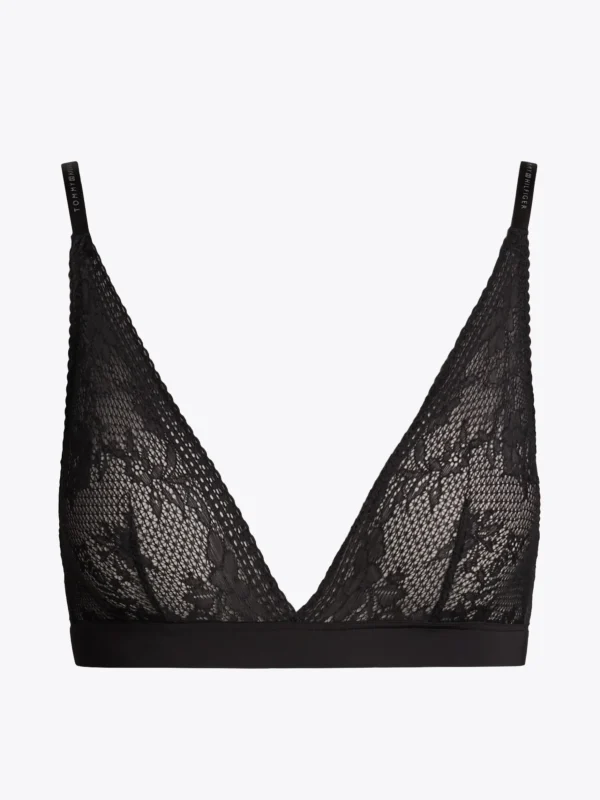 Tommy Hilfiger Ungefütterter Triangel-BH aus Spitze BLACK Flash Sale