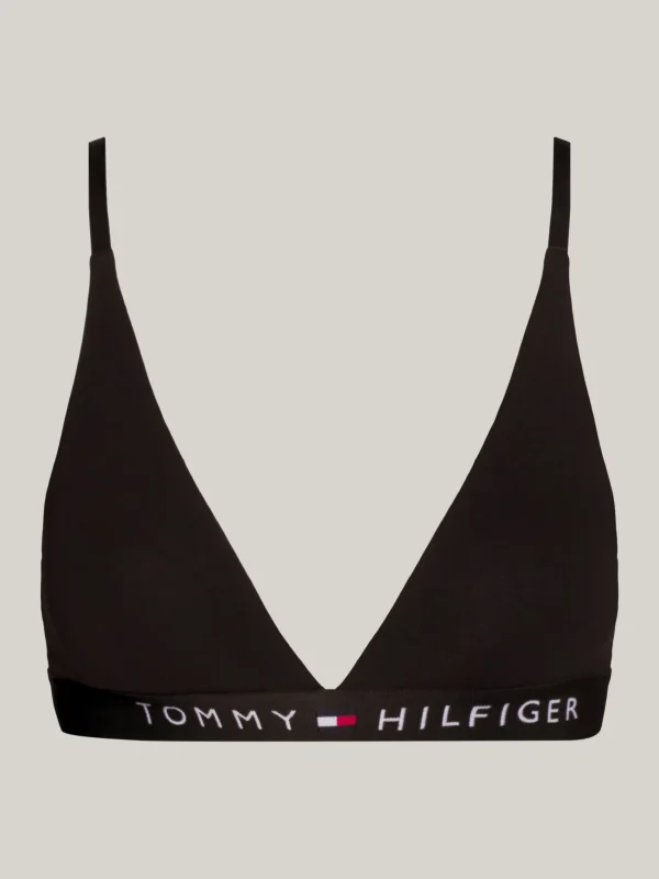 Tommy Hilfiger Ungefütterter Triangel-BH mit Logo BLACK Clearance