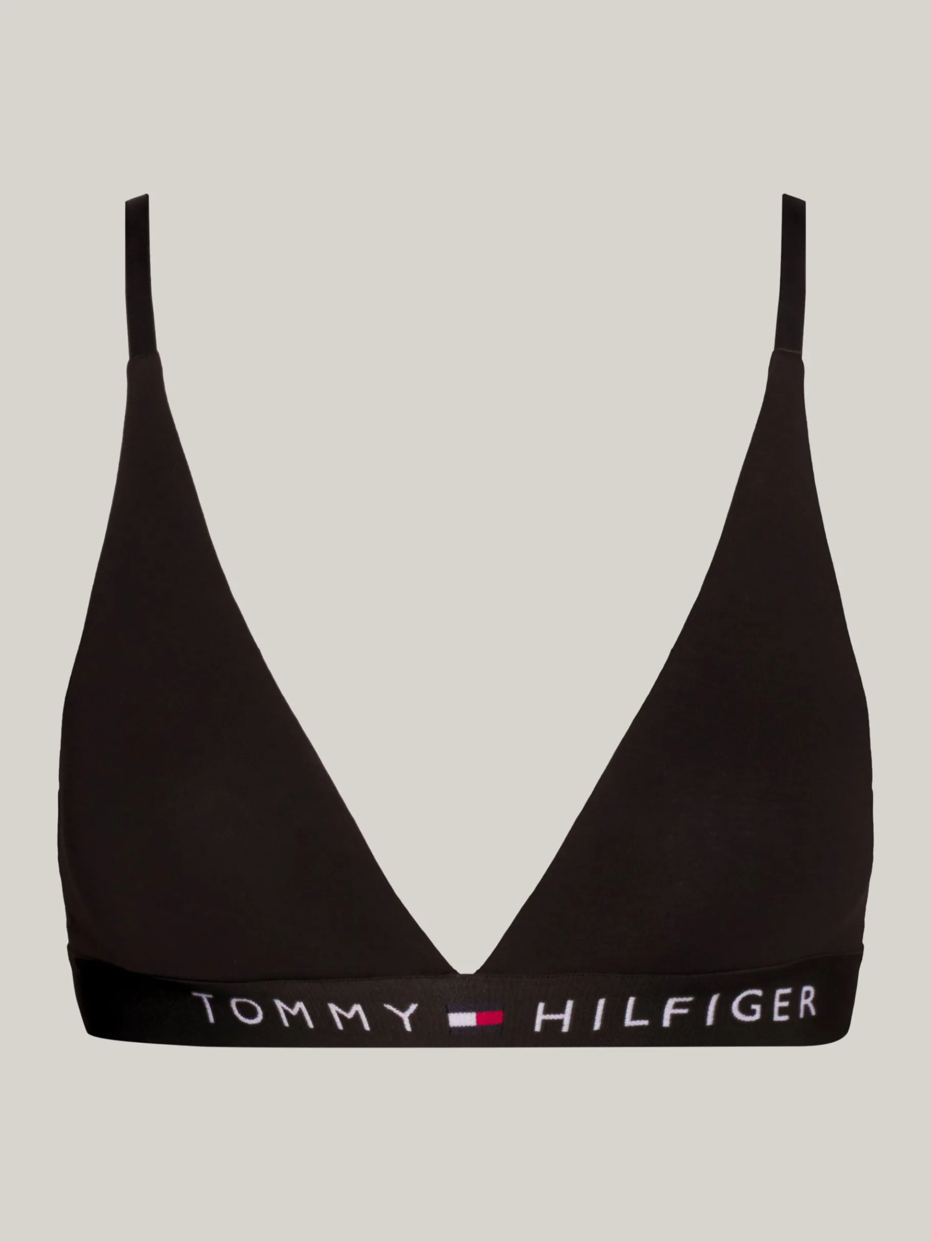 Tommy Hilfiger Ungefütterter Triangel-BH mit Logo BLACK Clearance