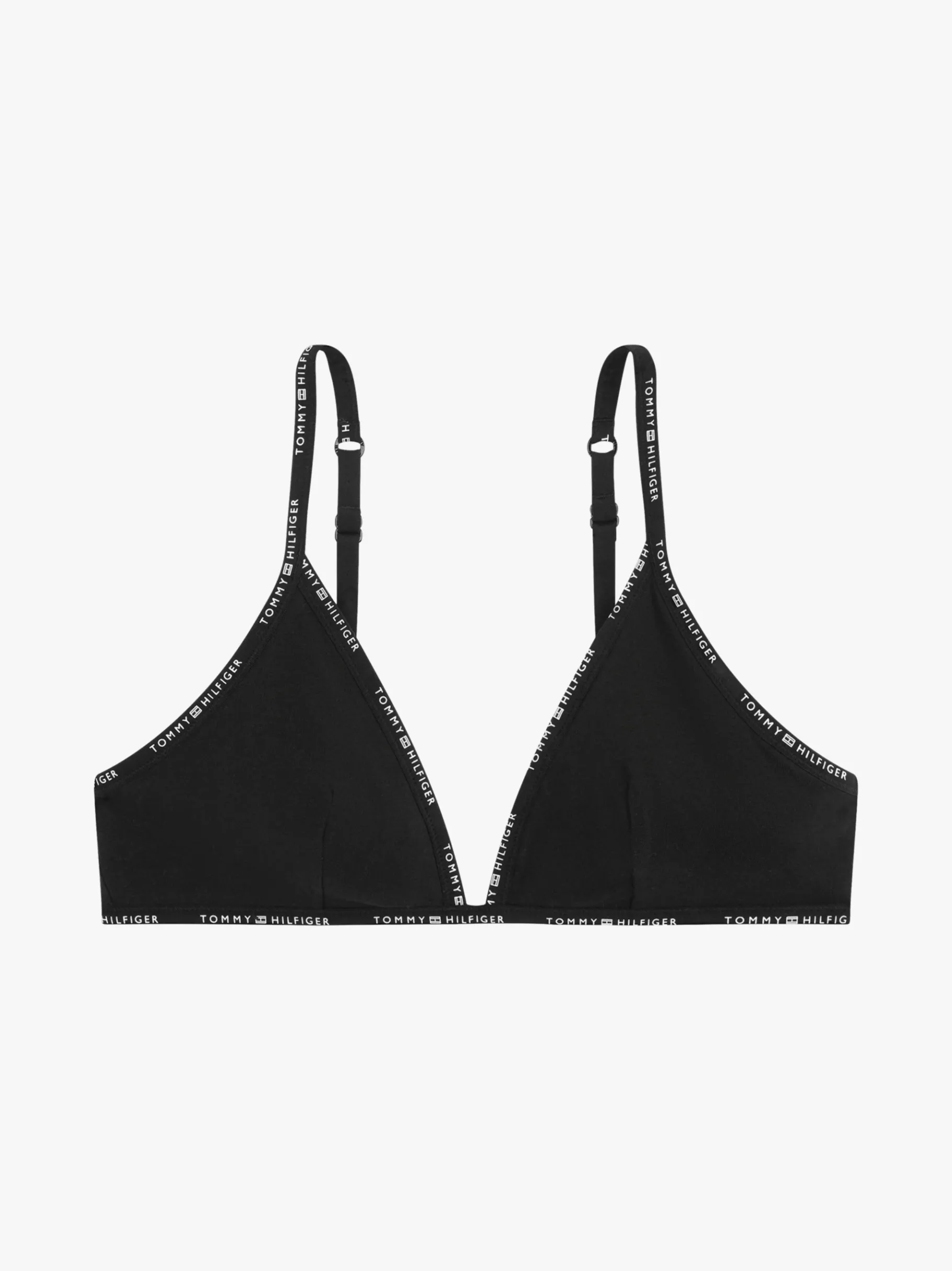 Tommy Hilfiger Ungepolsterter Triangel-BH mit Logomuster BLACK Hot