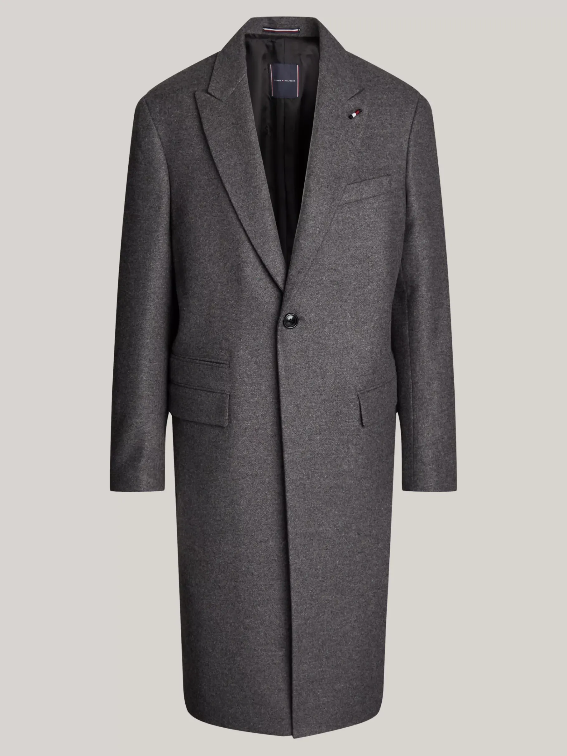 Tommy Hilfiger Utility-Mantel mit spitzem Revers GREY Store