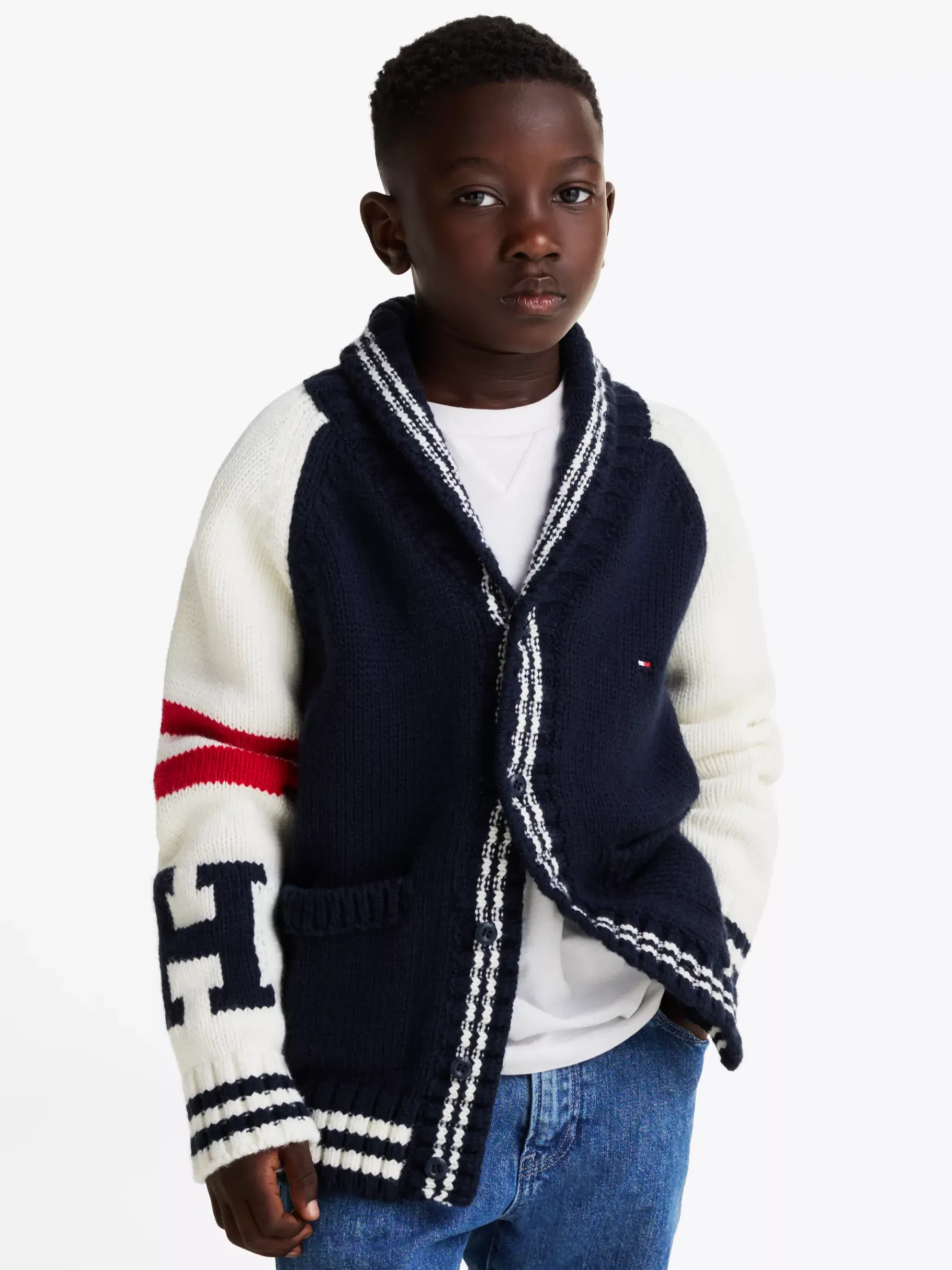 Tommy Hilfiger Varsity College-Cardigan DARK NIGHT NAVY CLRBLOCK Store