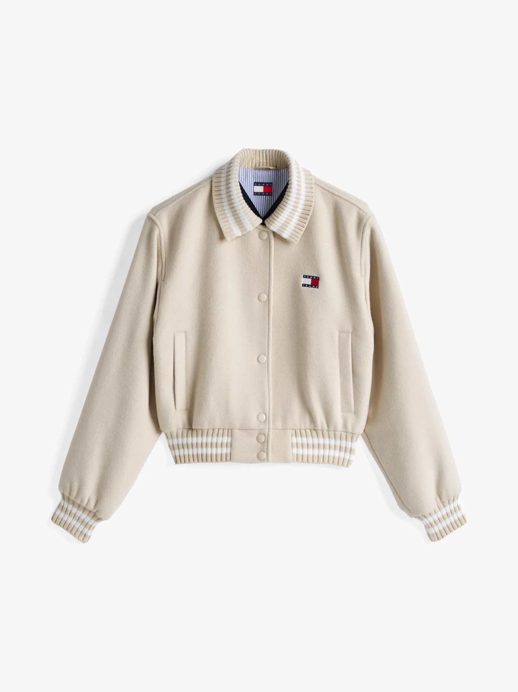 Tommy Hilfiger Varsity Cropped Fit Bomberjacke NEWSPRINT Hot