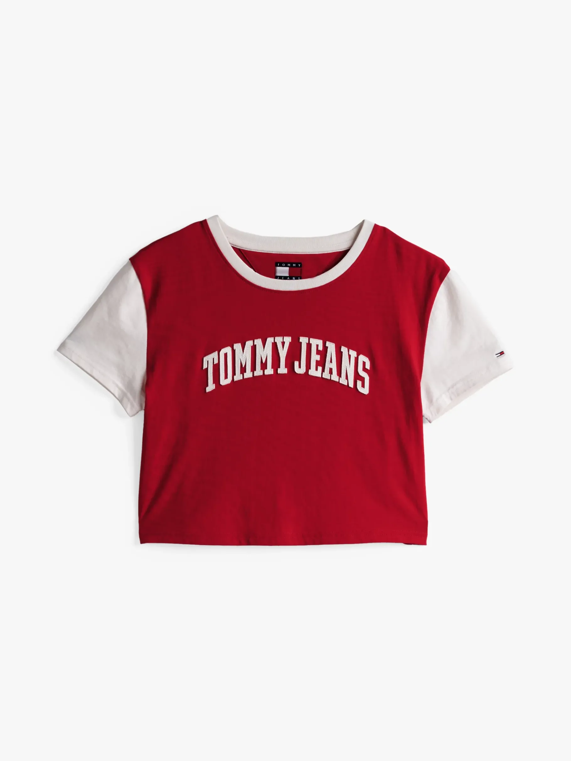 Tommy Hilfiger Varsity Cropped Fit T-Shirt mit Logo RED HOT Sale