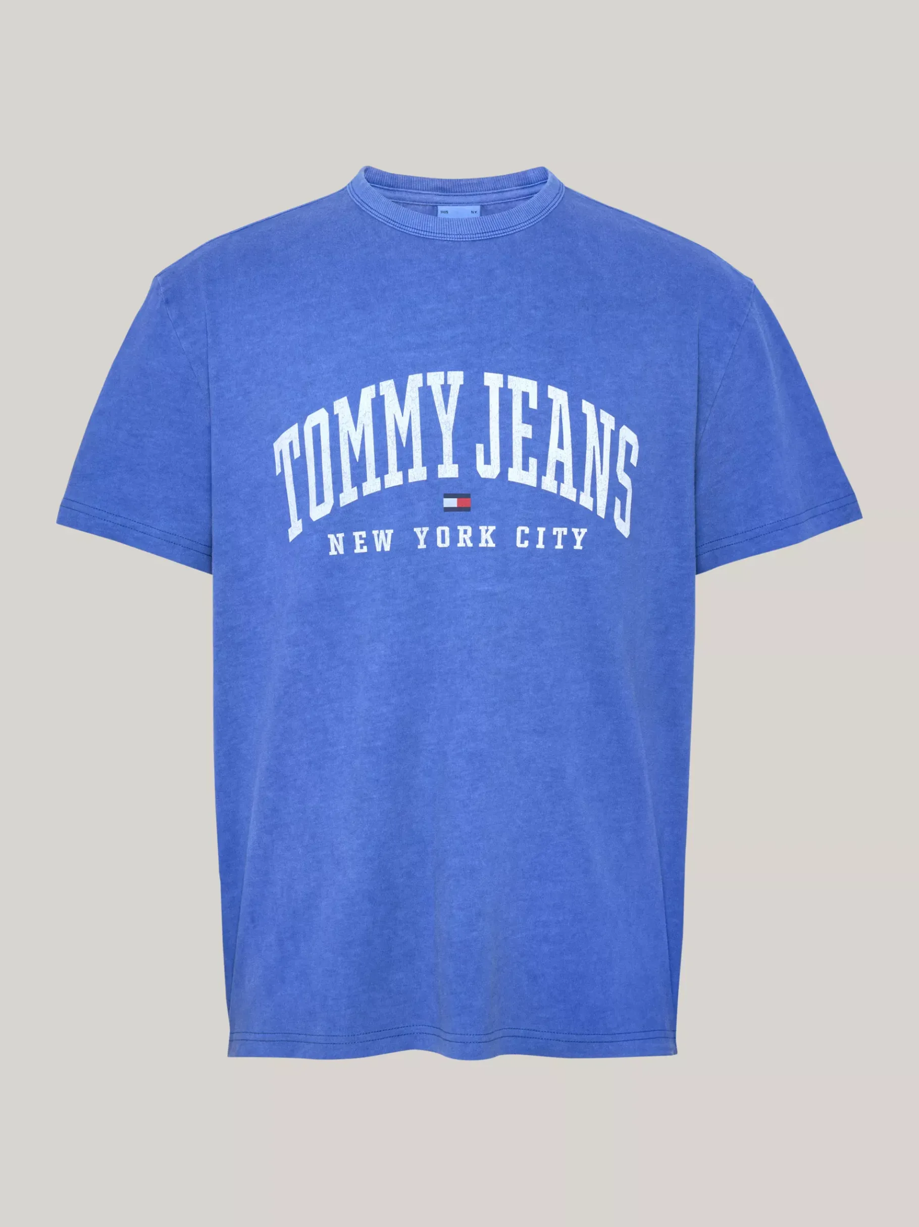 Tommy Hilfiger Varsity Logo-T-Shirt mit verwaschenem Finish BRIGHT BLUE Flash Sale
