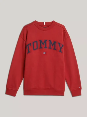 Tommy Hilfiger Varsity Rundhals-Sweatshirt mit Logo DARK MAGMA Cheap