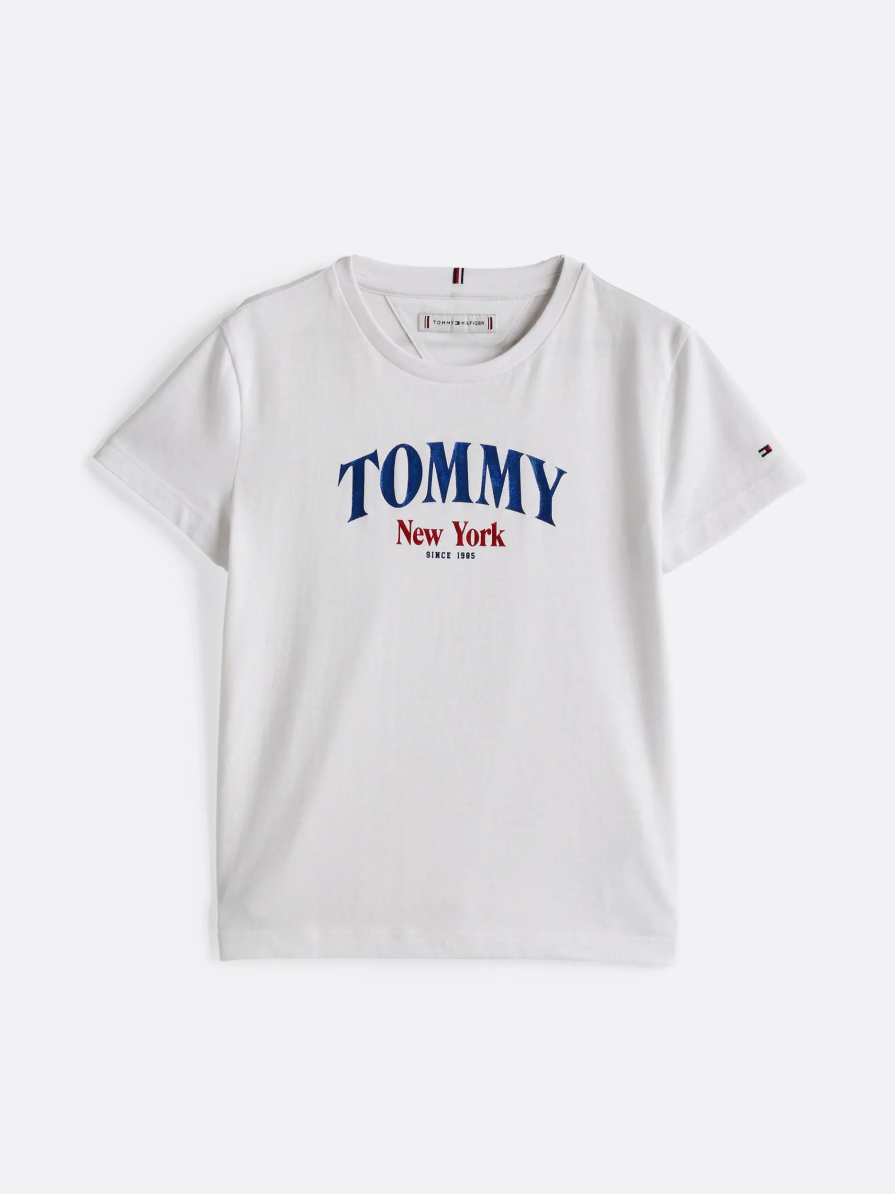 Tommy Hilfiger Varsity Rundhals-T-Shirt mit Logo WHITE Cheap