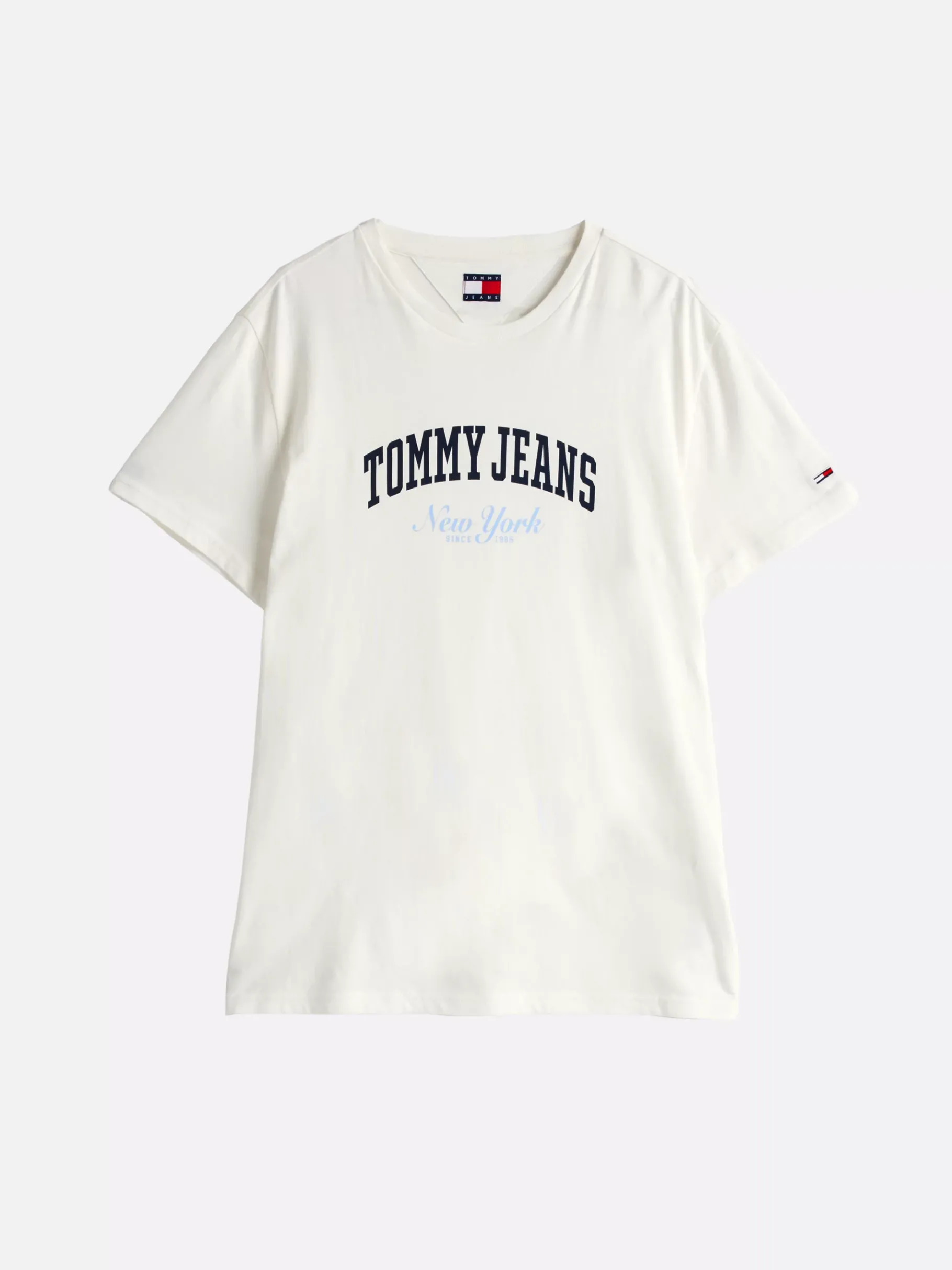 Tommy Hilfiger Varsity Slim Fit T-Shirt mit Logo ECRU Flash Sale