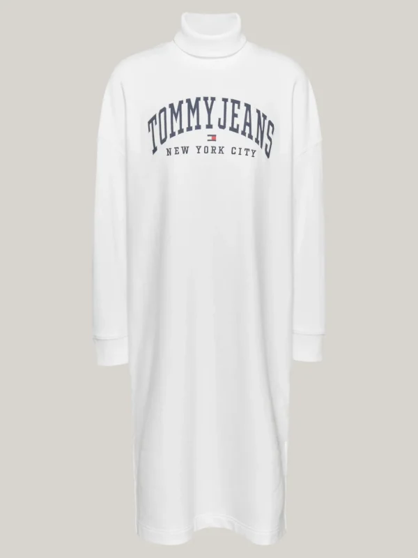 Tommy Hilfiger Varsity Sweatshirt-Midikleid WHITE Sale