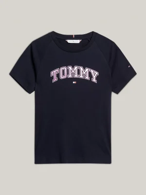 Tommy Hilfiger Varsity T-Shirt mit Folien-Logo DESERT SKY Shop