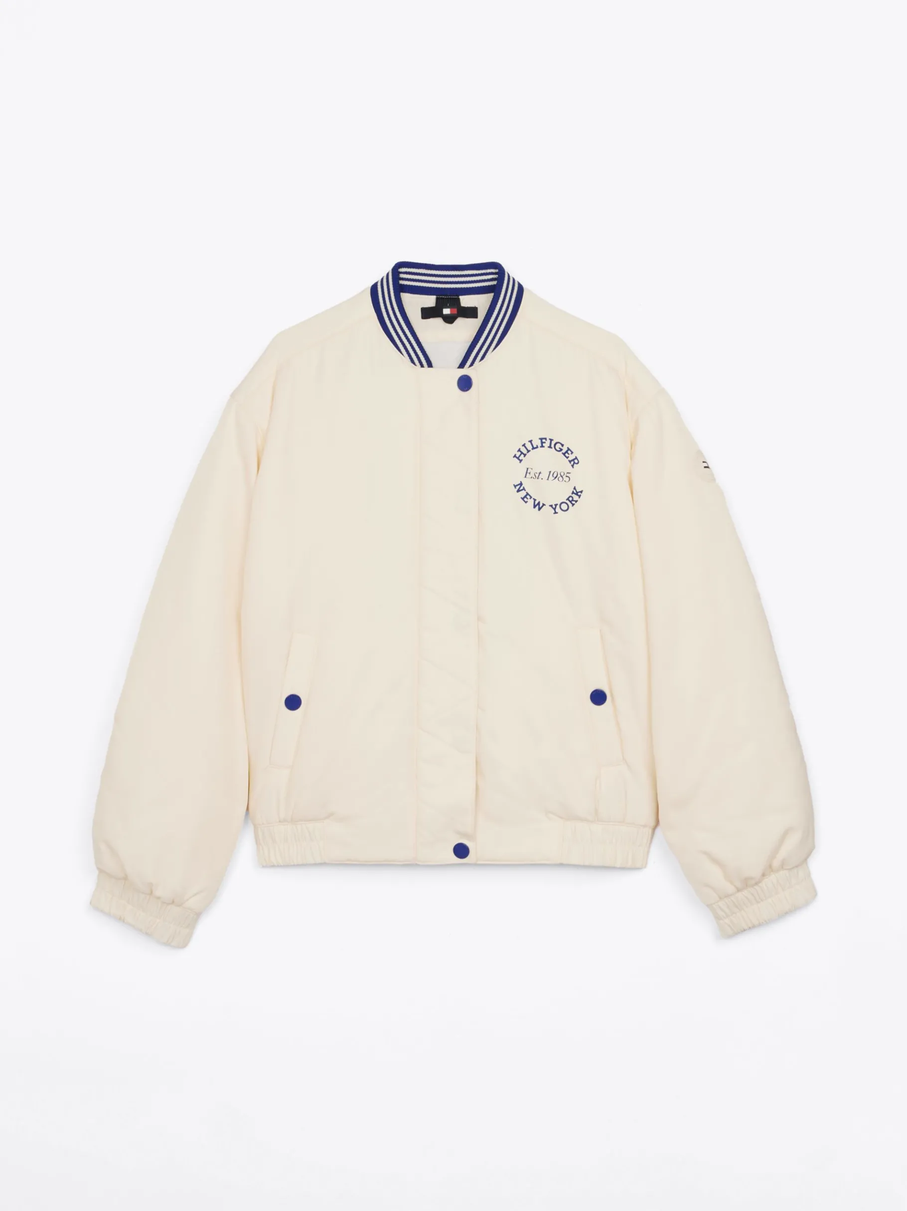 Tommy Hilfiger Varsity-Bomberjacke aus Satin CALICO Clearance
