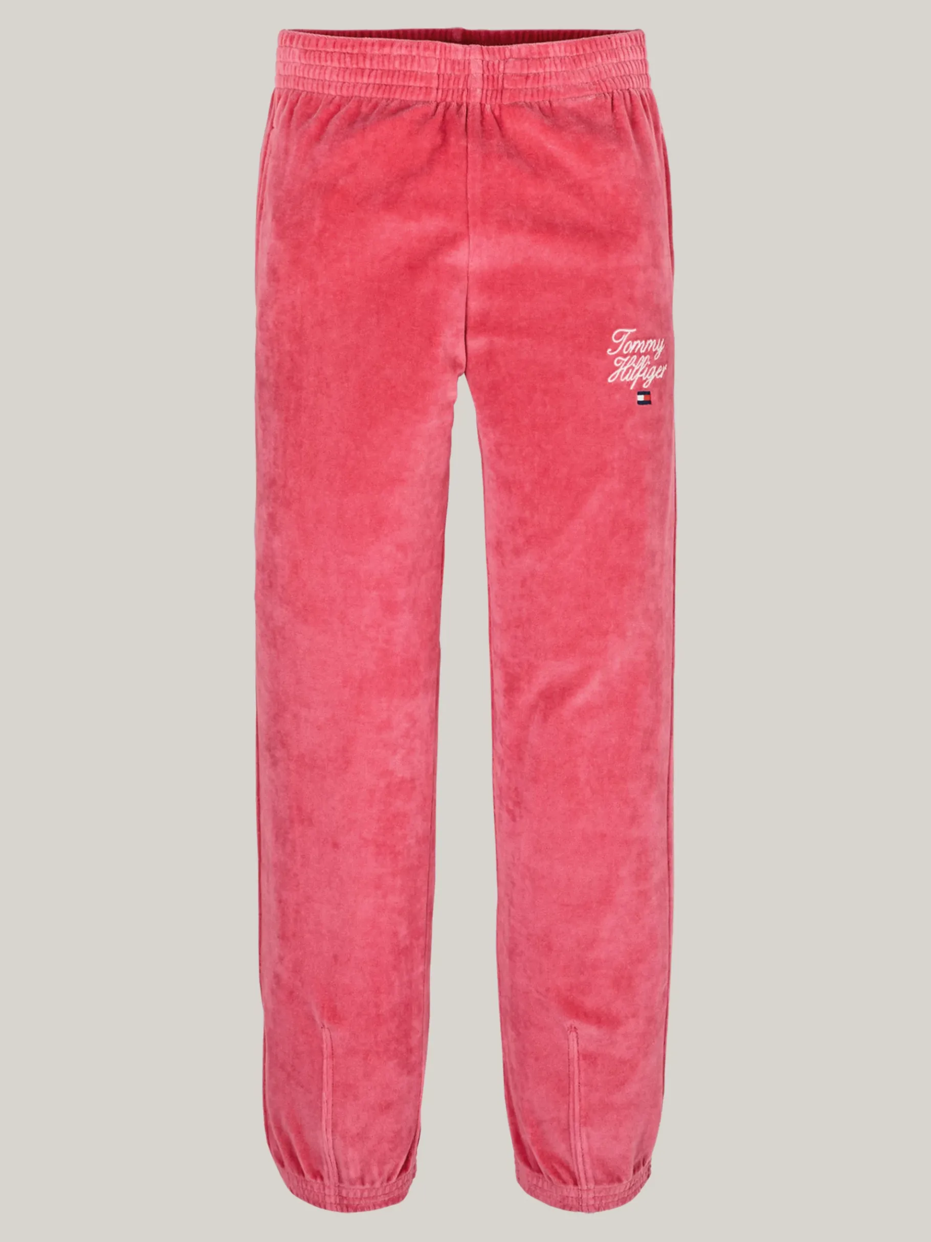 Tommy Hilfiger Velours-Jogginghose mit Bündchen HERITAGE PINK New