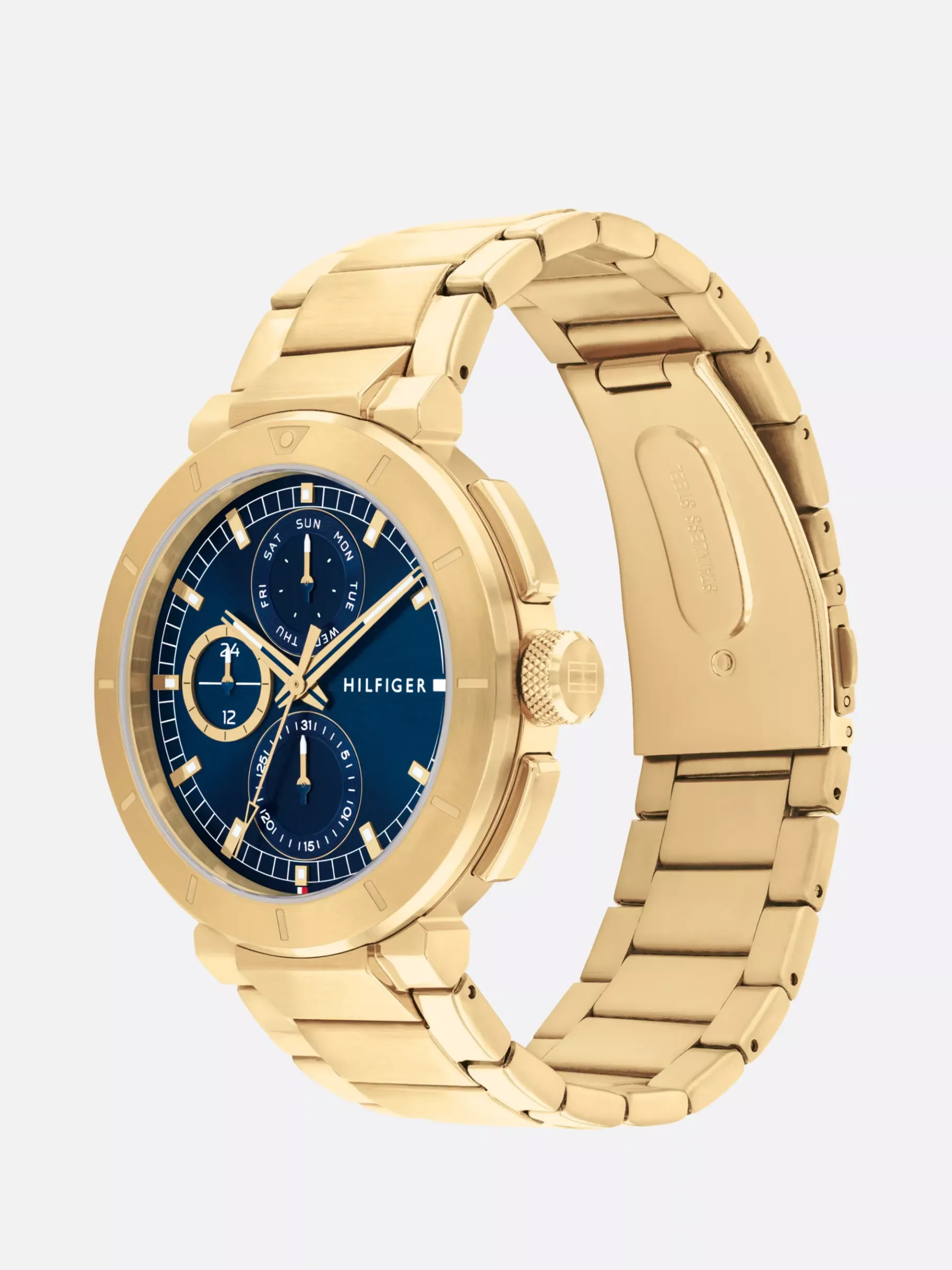 Tommy Hilfiger Verete Armbanduhr mit marineblauem Zifferblatt GOLD Fashion