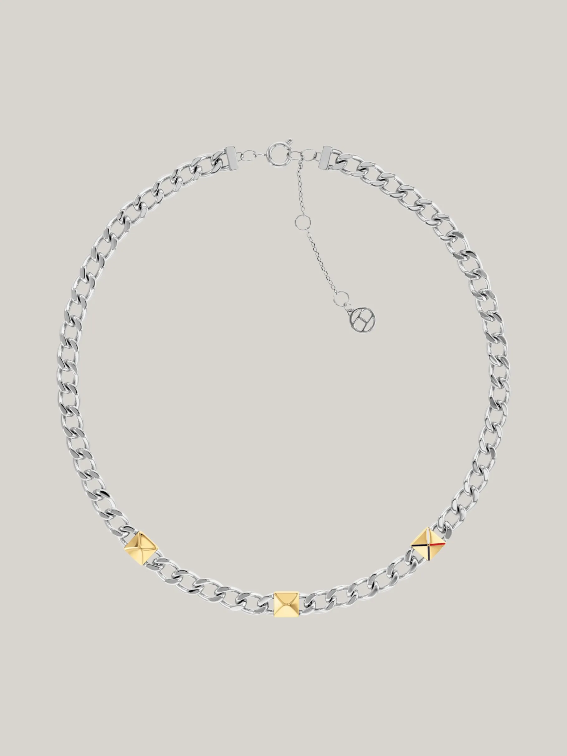 Tommy Hilfiger Vergoldete Panzerhalskette SILVER Cheap