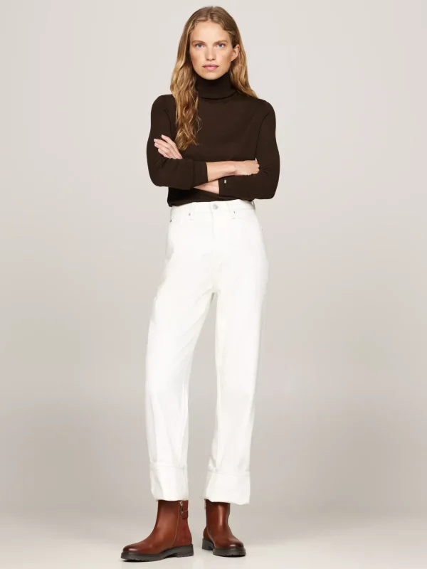 Tommy Hilfiger Verschieden strukturierte Leder-Stiefelette COGNAC BROWN Best Sale