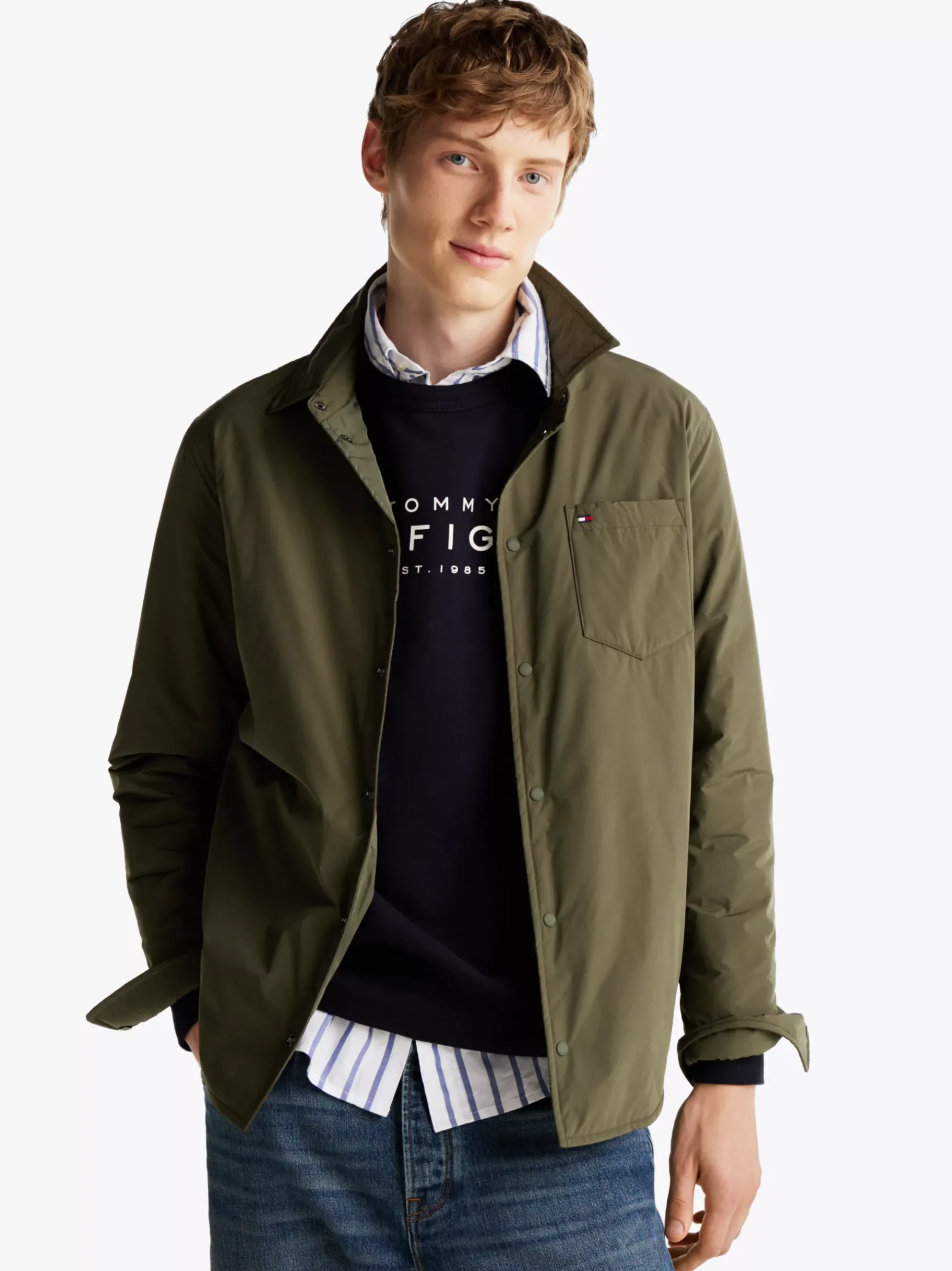 Tommy Hilfiger Verstaubare Hemdjacke ARMY GREEN Best