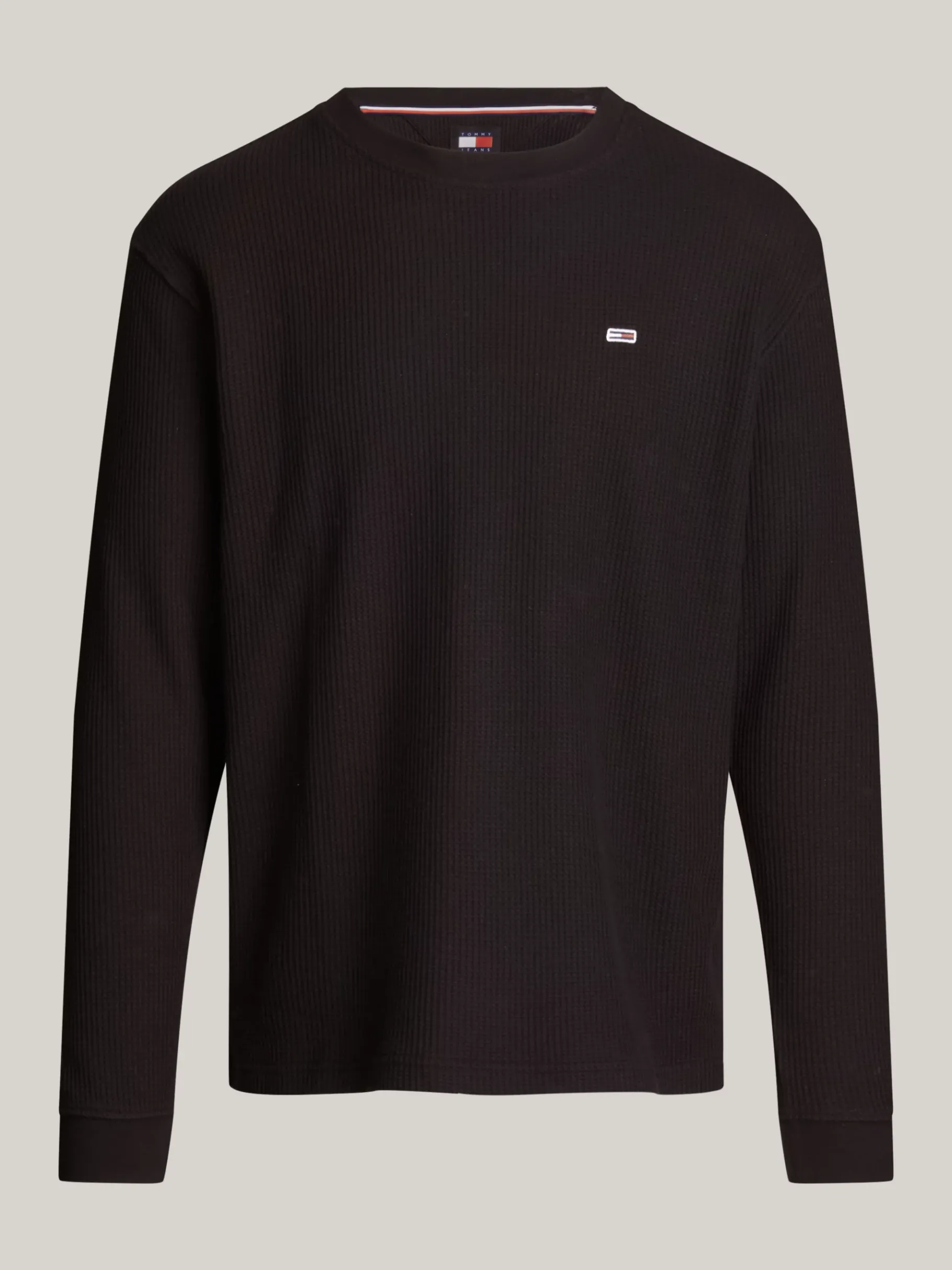 Tommy Hilfiger Waffelstrick-Langarmshirt BLACK Sale