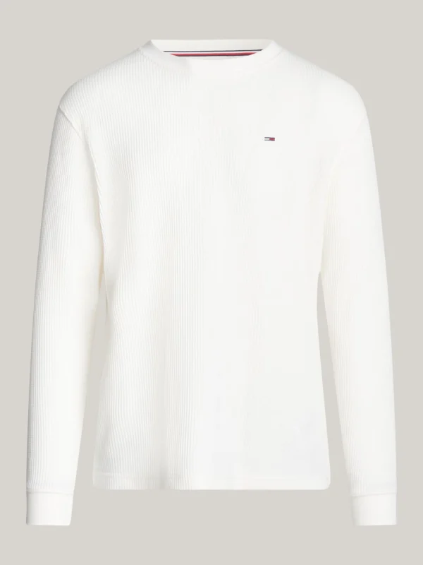 Tommy Hilfiger Waffelstrick-Langarmshirt ANCIENT WHITE Shop