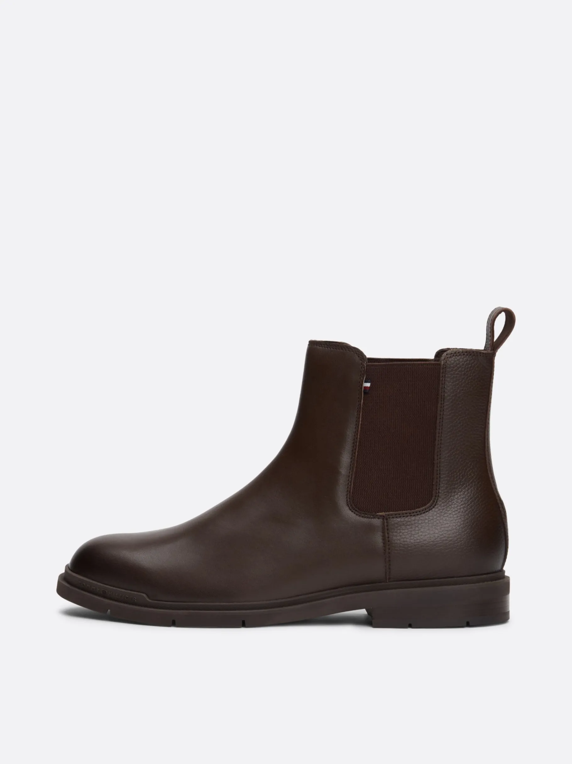 Tommy Hilfiger Warm gefütterter Chelsea-Boot aus Leder COCOA Hot
