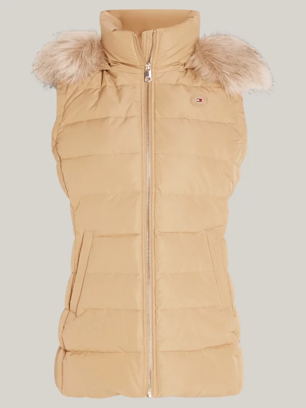 Tommy Hilfiger Wasserabweisende Daunenweste mit Kapuze CLASSIC KHAKI Best
