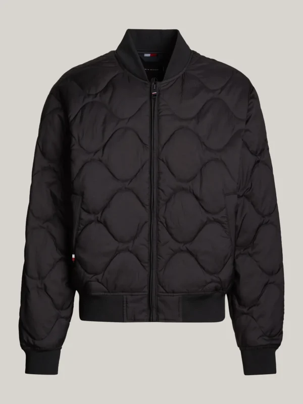 Tommy Hilfiger Wasserabweisende gesteppte Bomberjacke BLACK Clearance