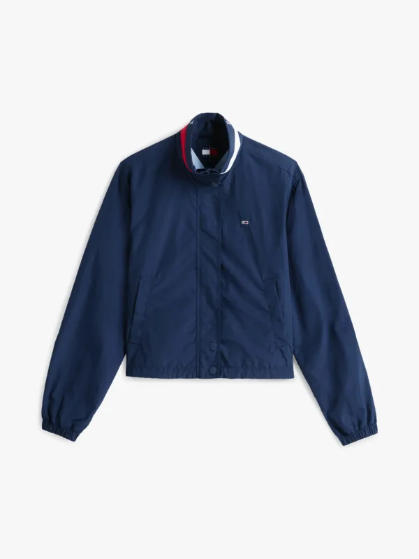 Tommy Hilfiger Wasserabweisende Jacke mit Logo-Kragen DARK NIGHT NAVY Online