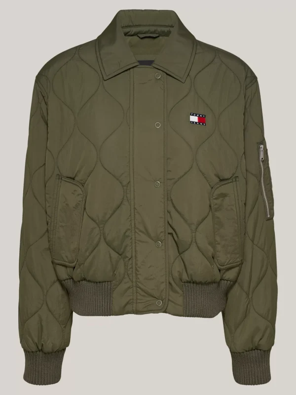 Tommy Hilfiger Wasserabweisende Stepp-Bomberjacke FATIGUE GREEN Outlet