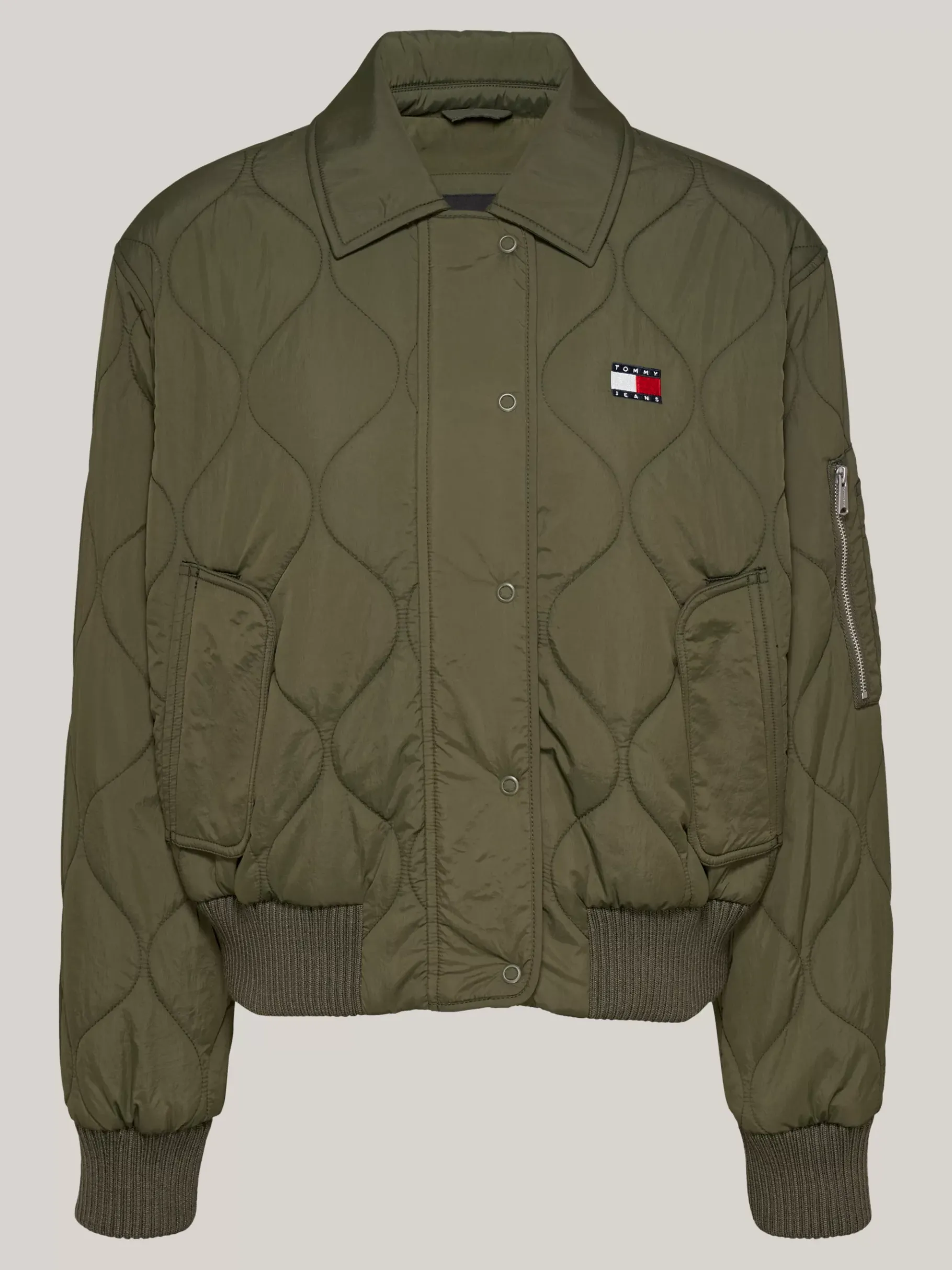 Tommy Hilfiger Wasserabweisende Stepp-Bomberjacke FATIGUE GREEN Outlet