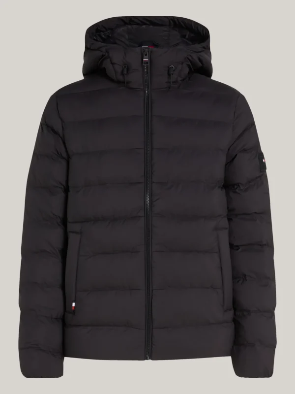 Tommy Hilfiger Wasserabweisende Steppjacke mit Kapuze BLACK New