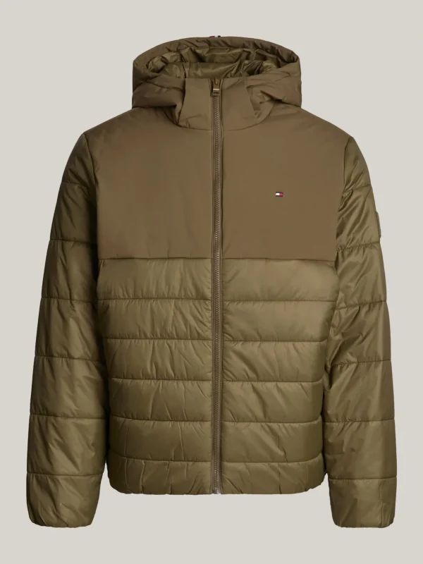 Tommy Hilfiger Wasserabweisende Thermo-Jacke mit Kapuze ARMY GREEN New