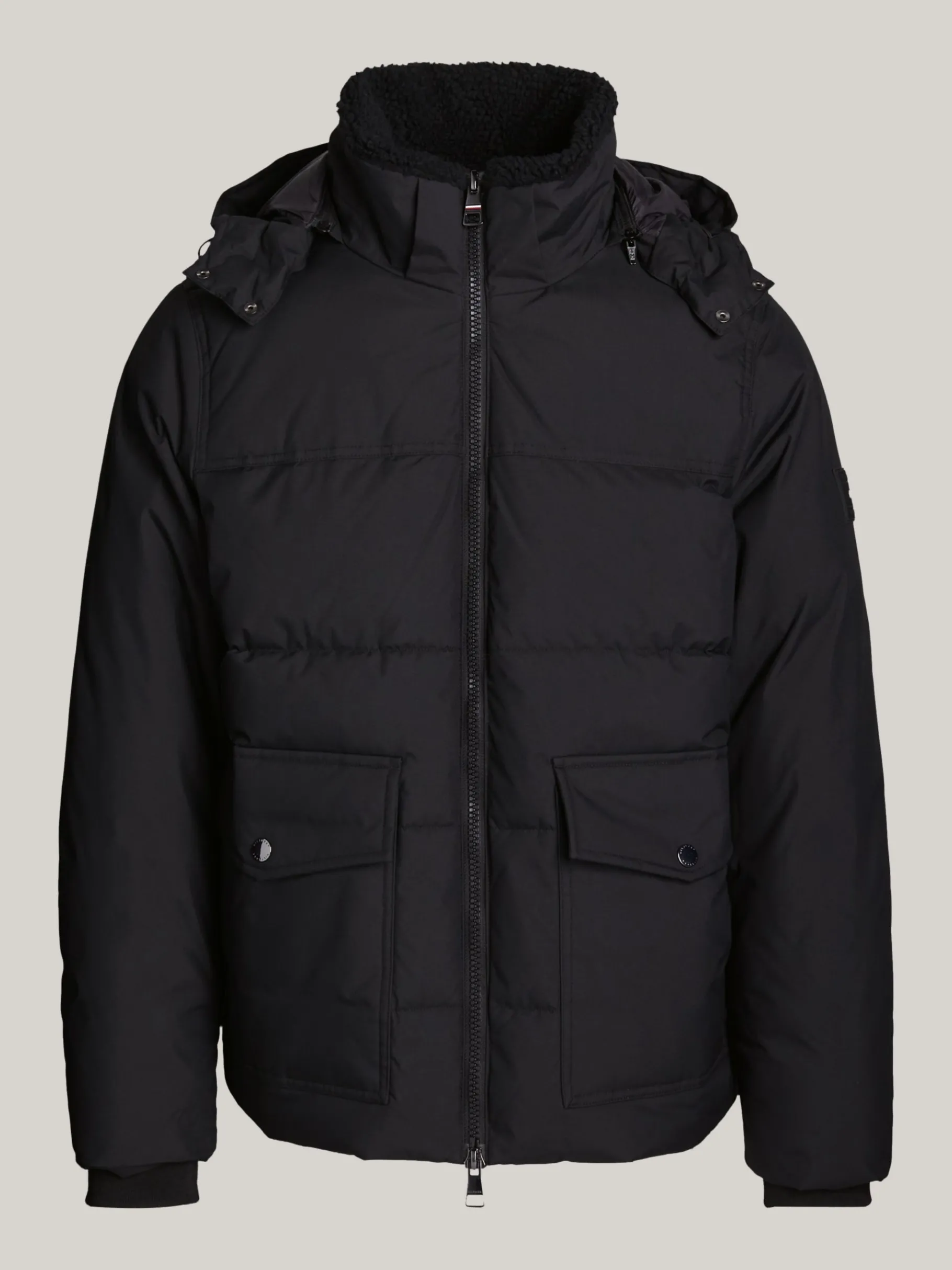 Tommy Hilfiger Wasserabweisende, wattierte Rockie Puffer-Jacke BLACK Flash Sale