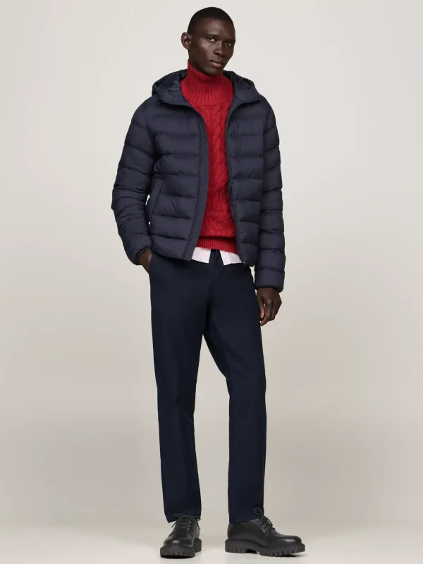 Tommy Hilfiger Wasserabweisender Derby-Schuh aus Leder BLACK Best Sale