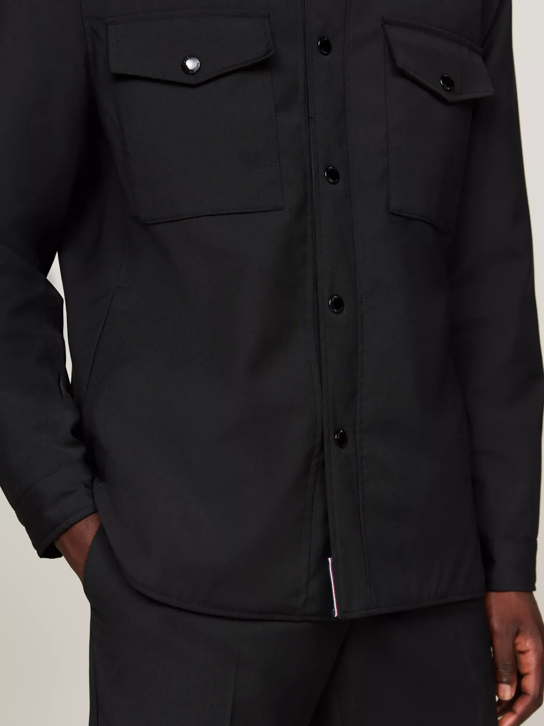 Tommy Hilfiger Wattierte Shacket BLACK Clearance