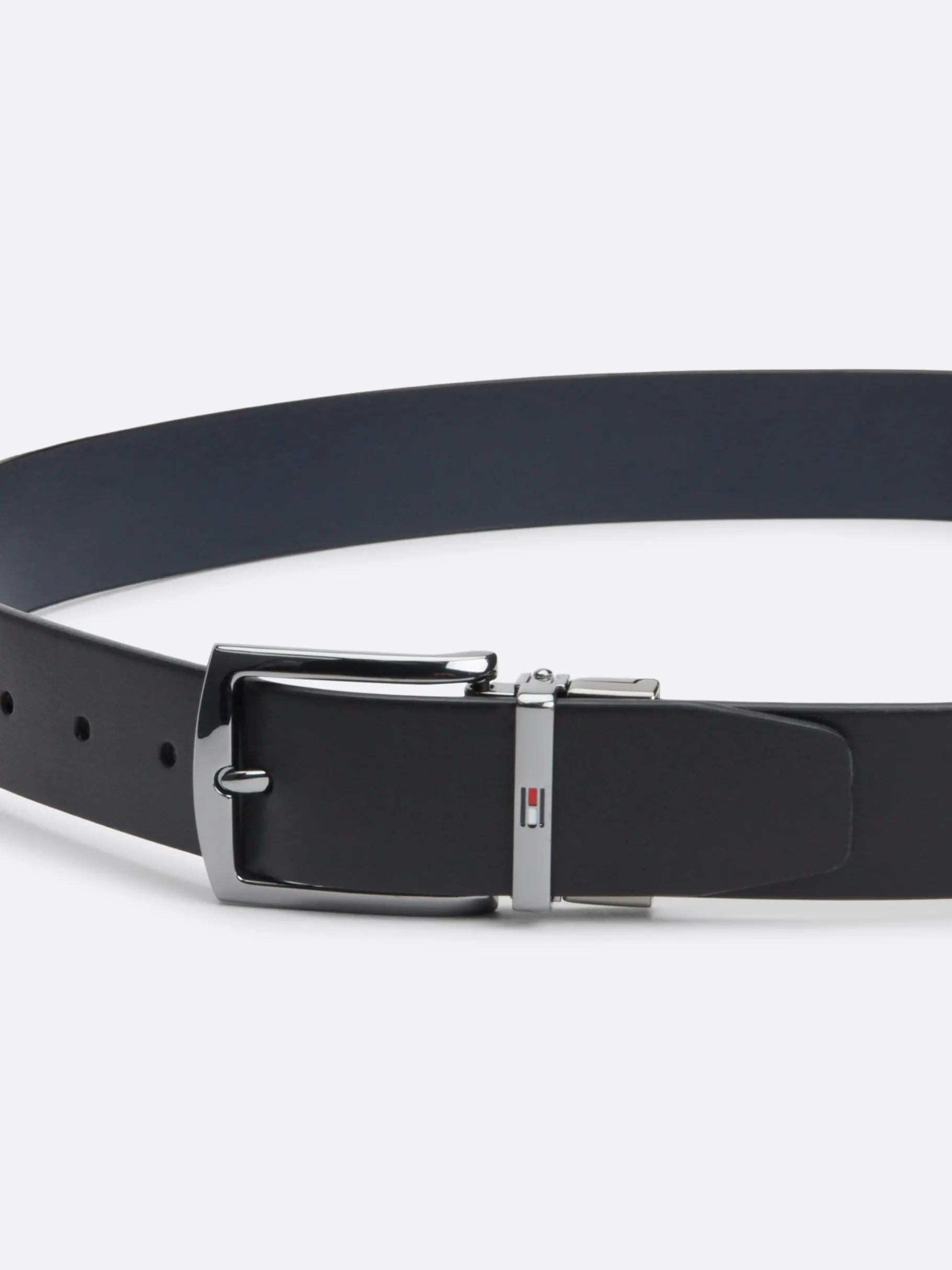 Tommy Hilfiger Wendbarer Ledergürtel mit eckiger Schnalle SPACE BLUE / BLACK Sale