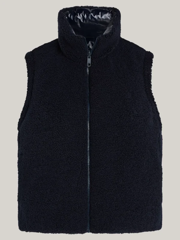Tommy Hilfiger Wende-Daunenweste mit Teddy-Fleece DESERT SKY Fashion